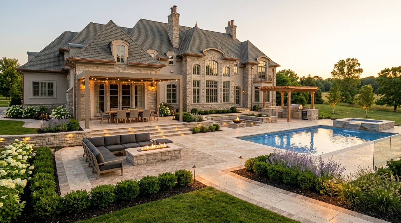 Before: Property prior to hardscape construction